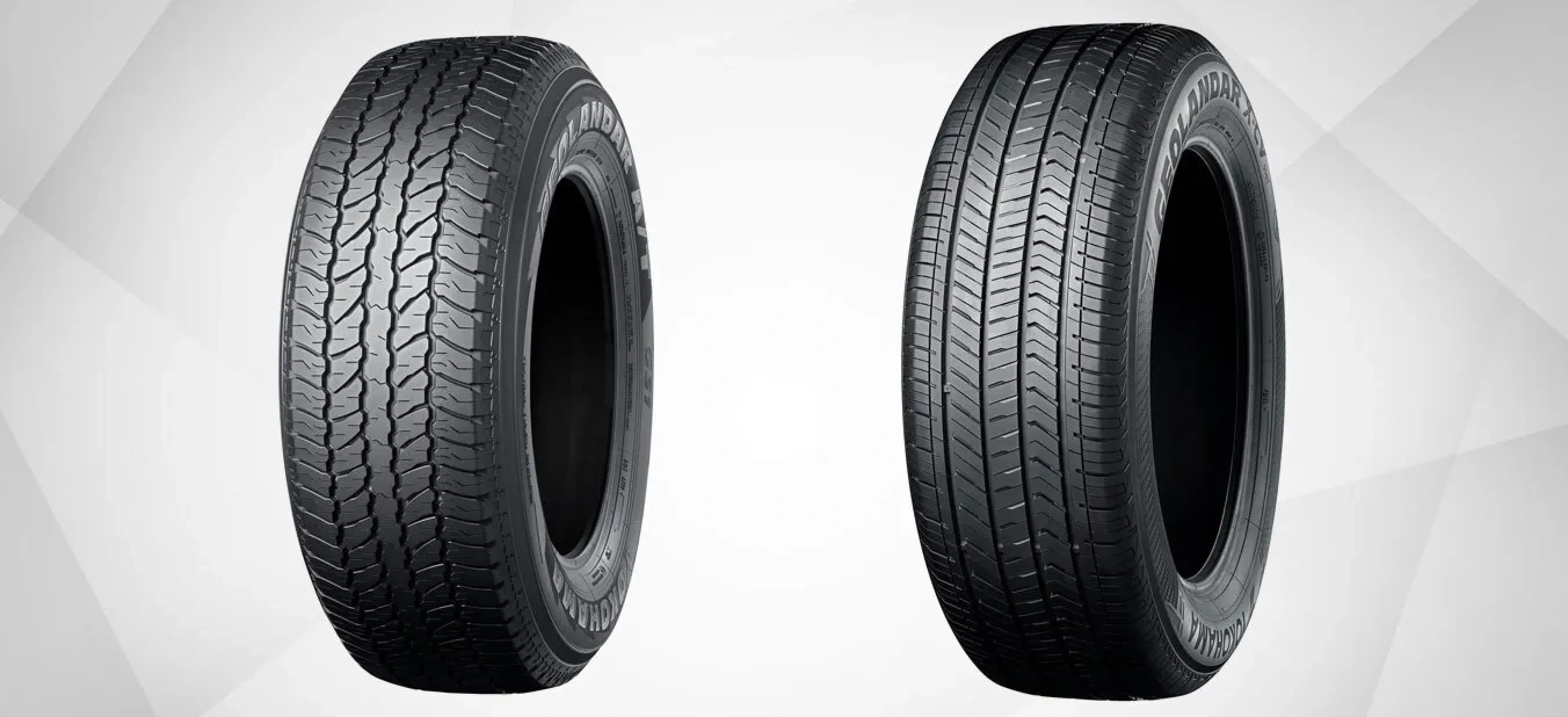 Comparison of EV tire and regular tire side by side