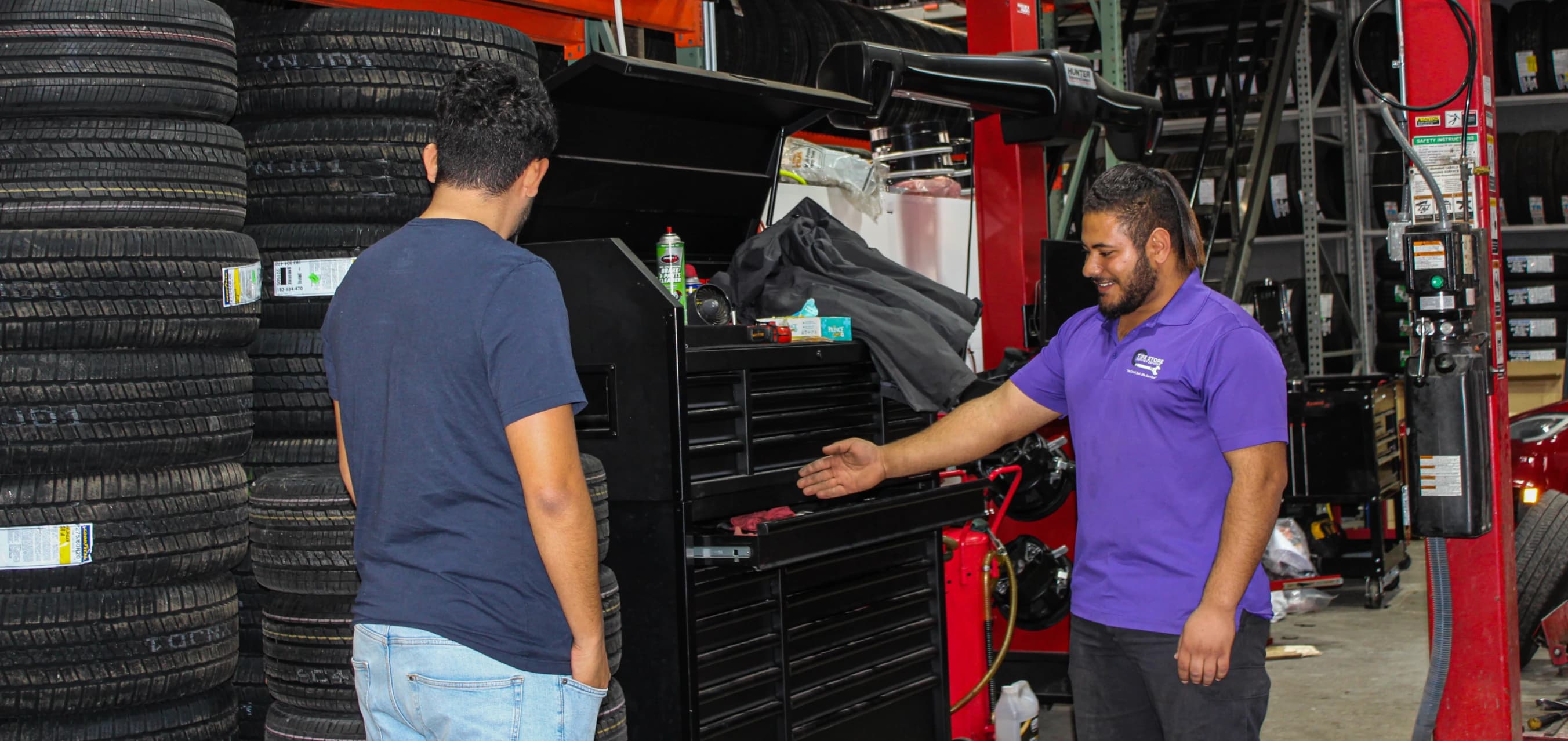 Our store with customers