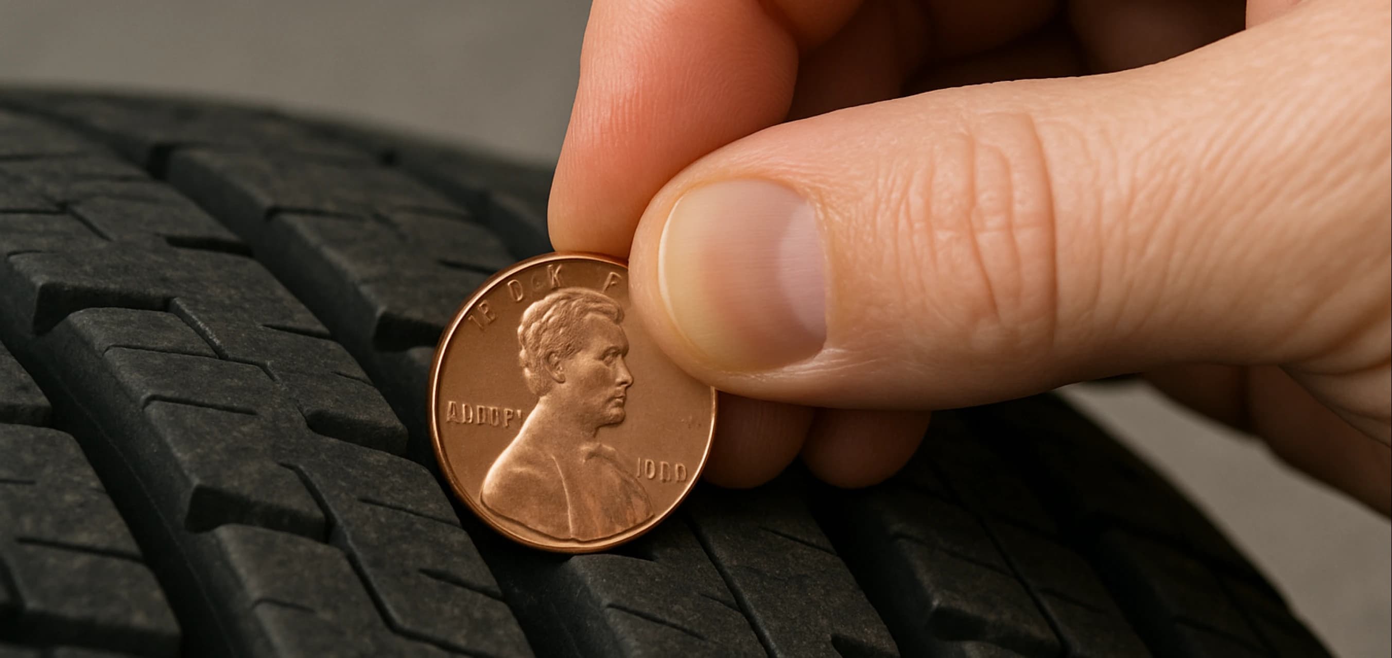 Penny test for tire tread depth